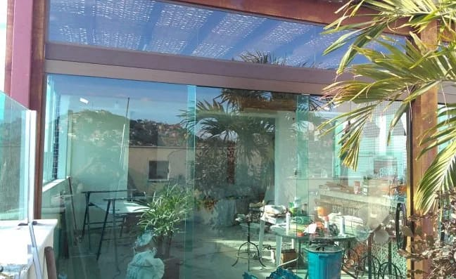 instalaçãoporta de vidro versatik verde em belo horizonte