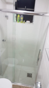Box para Banheiro Frontal | Kit Abaulado Cromado